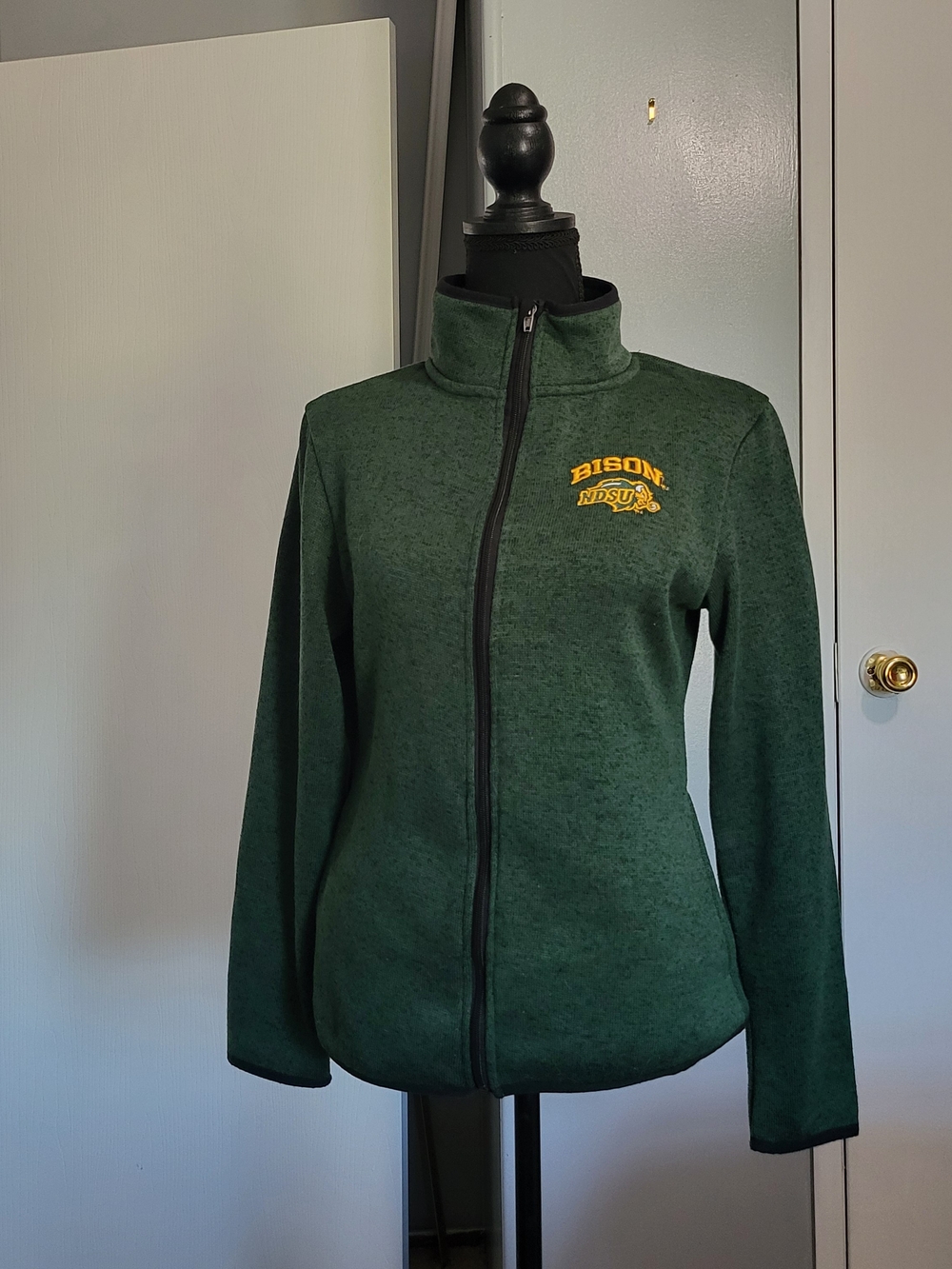 Women's Green Full-Zip Bison Fleece Jacket